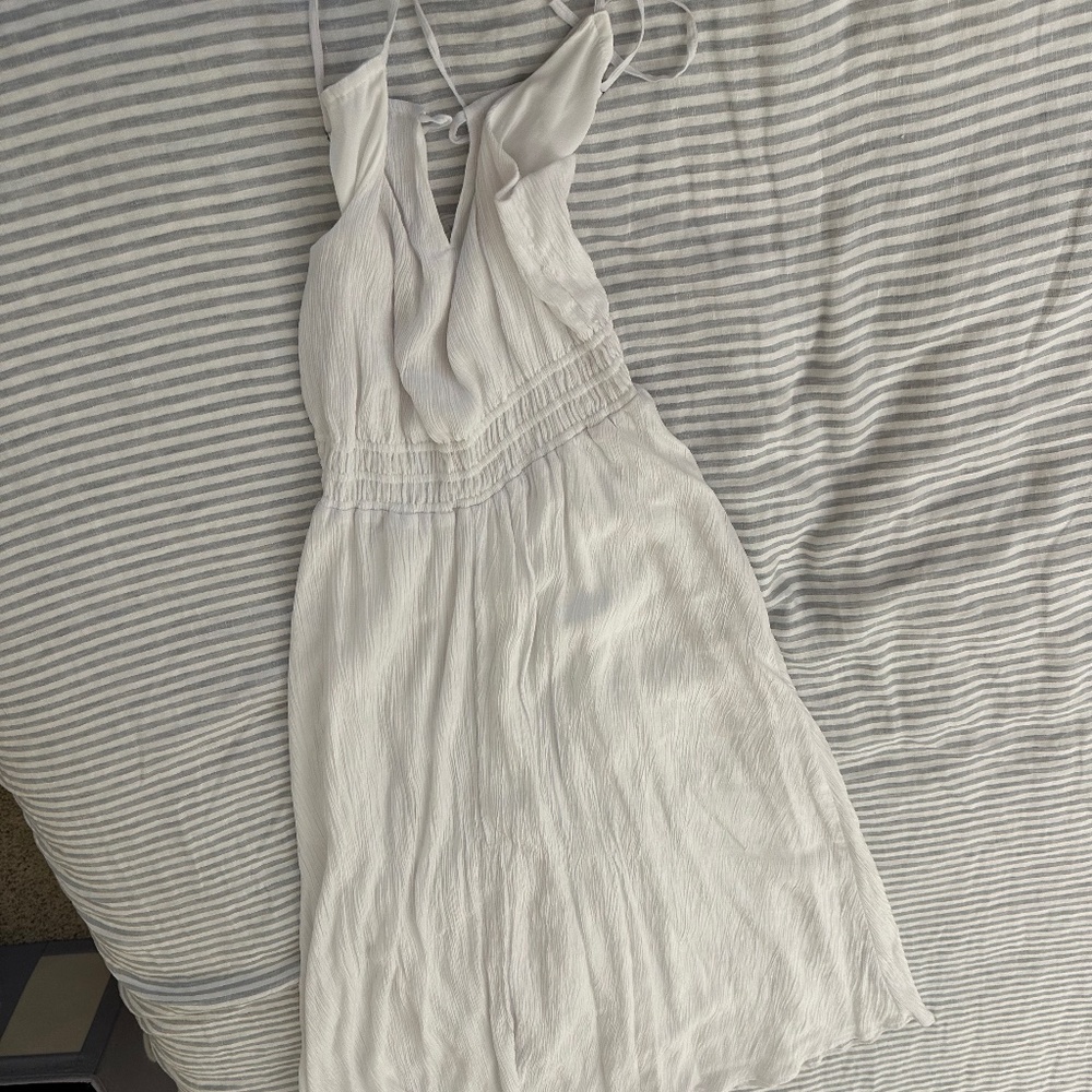 Abercrombie white midi dress (size M tall)